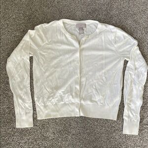 Off White Button-Up Cardigan